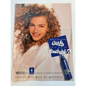 Vintage 1993 Finesse Hair Mousse Beauty Advertisement Print Ad